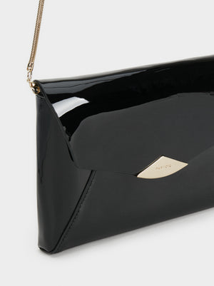 Faux Patent Party Clutch