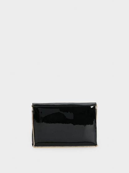 Faux Patent Party Clutch