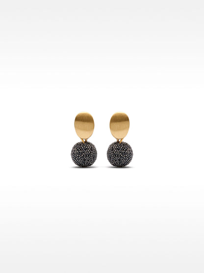 Short Earrings With Rhinestones
