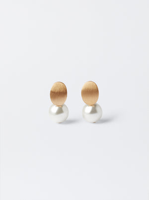 Basic Faux Pearl Short Earrings