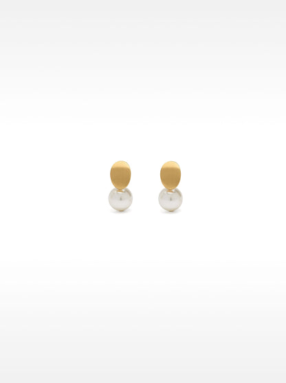 Basic Faux Pearl Short Earrings