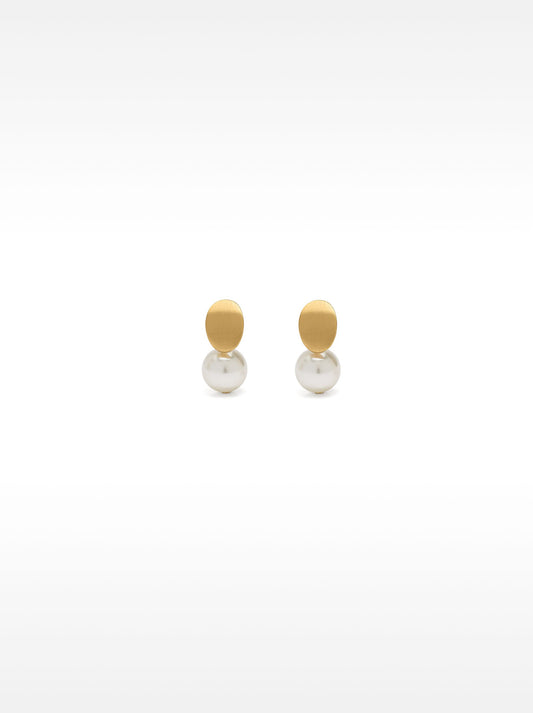 Basic Faux Pearl Short Earrings