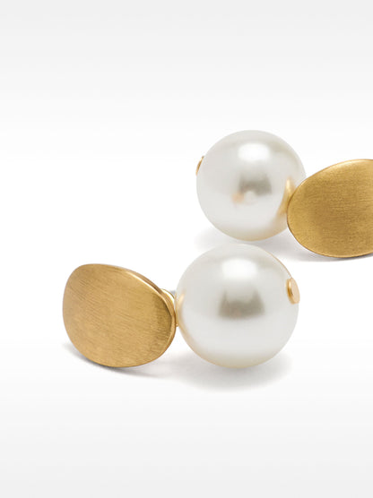 Basic Faux Pearl Short Earrings