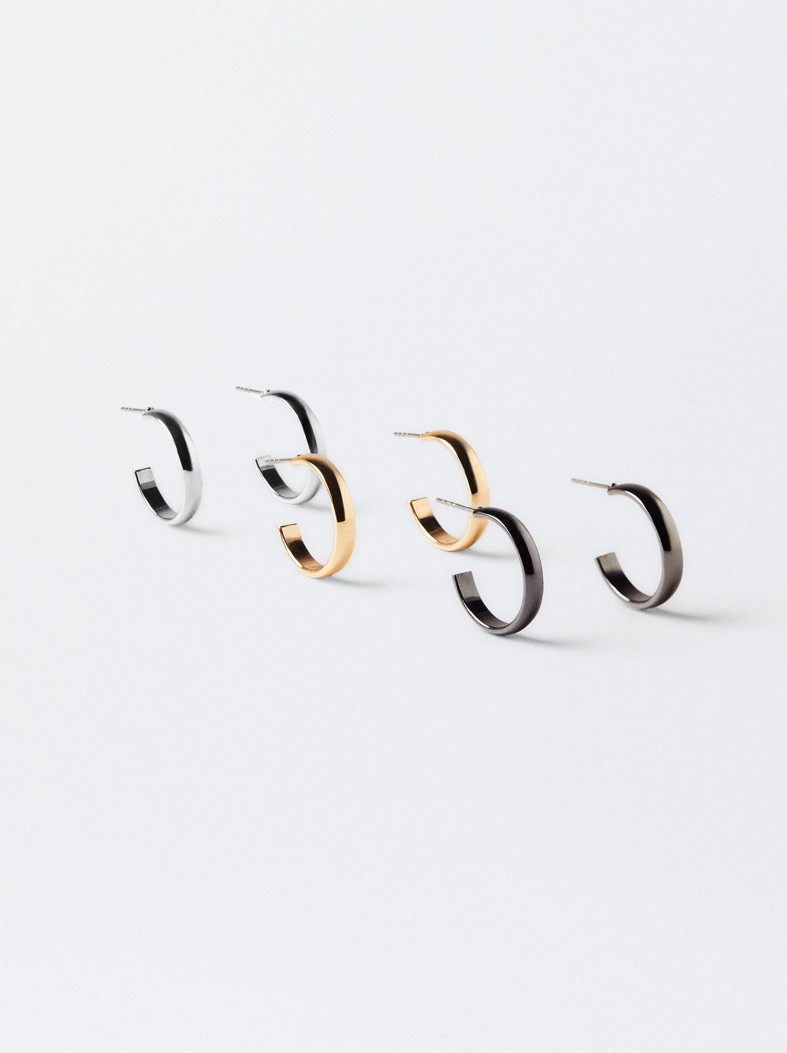 Set Of Basic Small Hoop Earrings