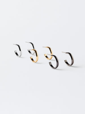 Set Of Basic Small Hoop Earrings