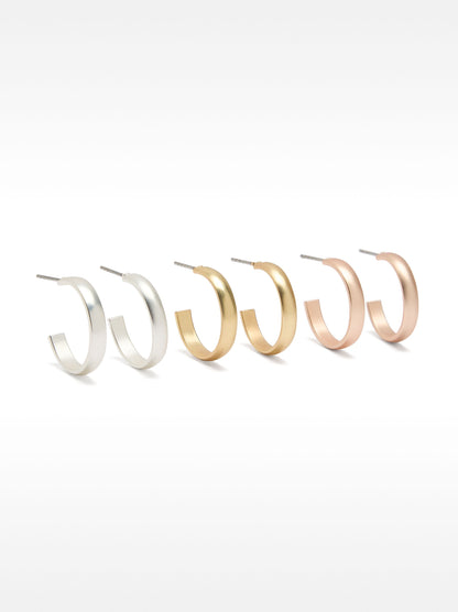 Set Of Basic Small Hoop Earrings