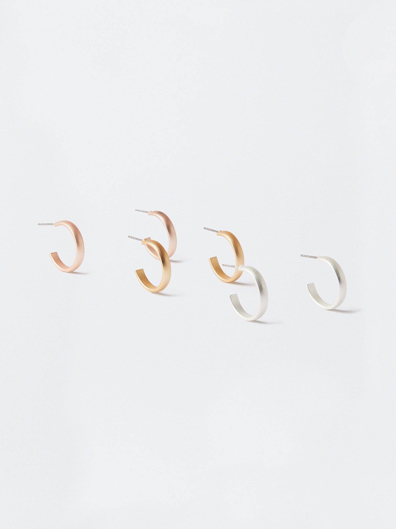 Set Of Basic Small Hoop Earrings