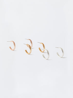 Set Of Basic Small Hoop Earrings