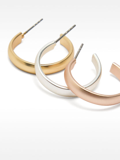 Set Of Basic Small Hoop Earrings