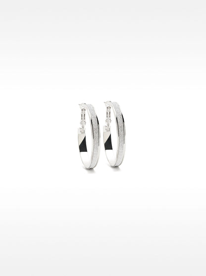 Medium Rhinestone Hoop Earrings