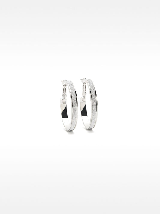 Medium Rhinestone Hoop Earrings