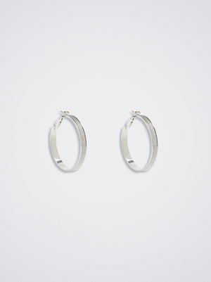 Medium Rhinestone Hoop Earrings