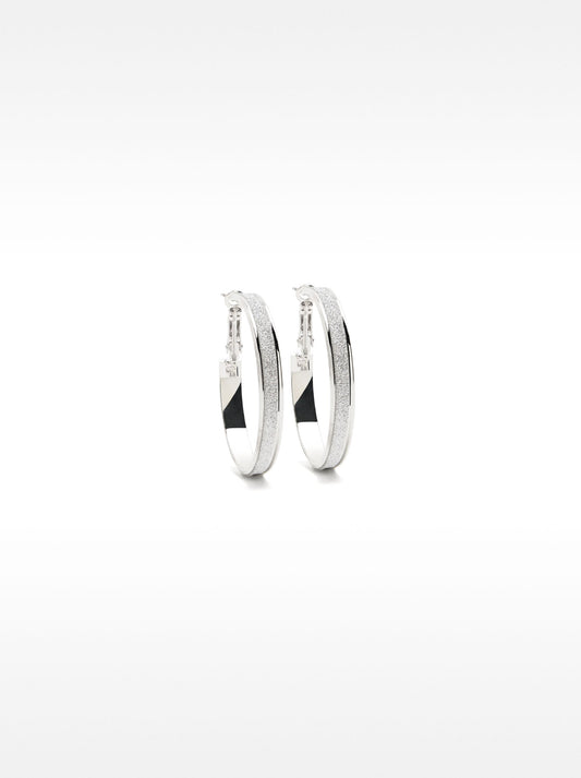 Medium Rhinestone Hoop Earrings