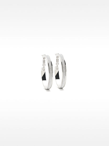 Medium Rhinestone Hoop Earrings