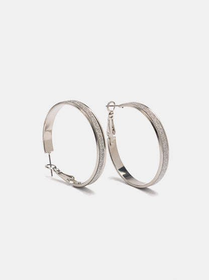 Medium Rhinestone Hoop Earrings