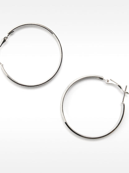 Medium Rhinestone Hoop Earrings