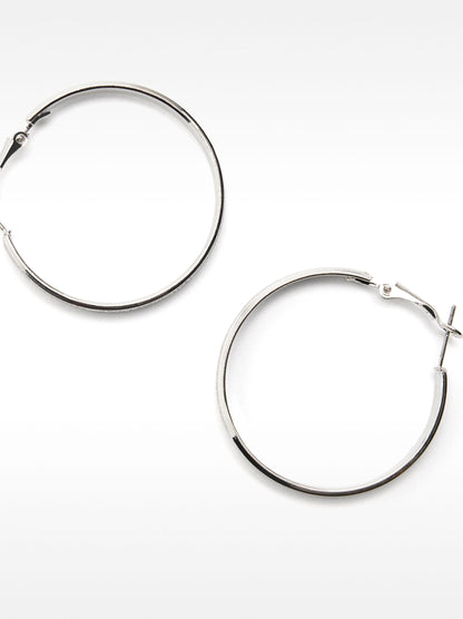 Medium Rhinestone Hoop Earrings