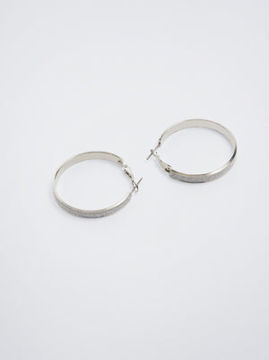 Medium Rhinestone Hoop Earrings