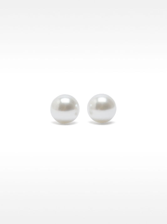 Faux Pearl Short Earrings With Clip Buckle