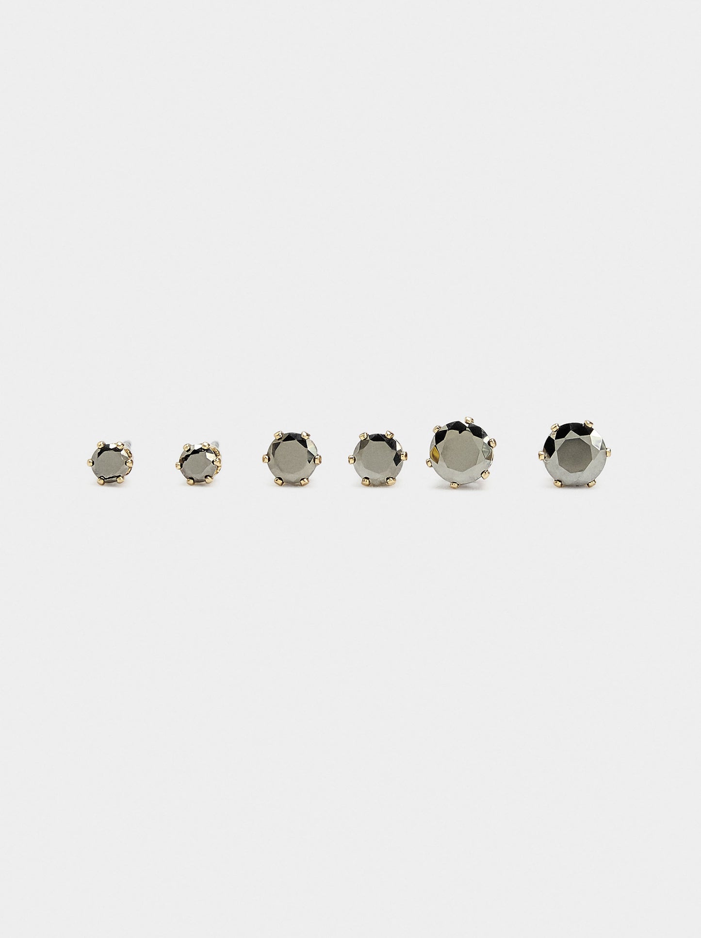 Set Of Short Shiny Earrings
