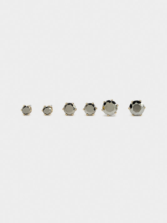 Set Of Short Shiny Earrings