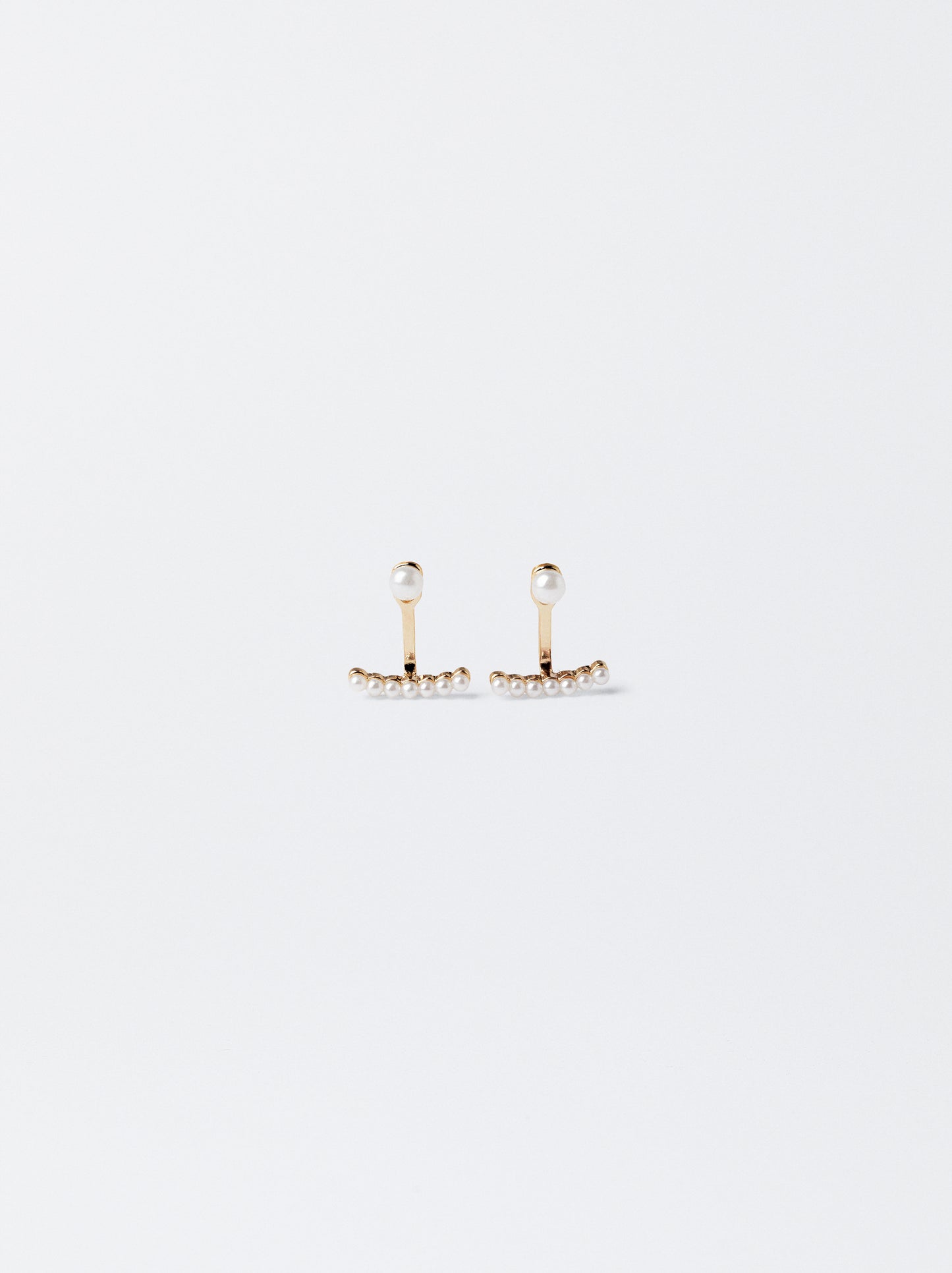 Short Faux Pearl Earrings