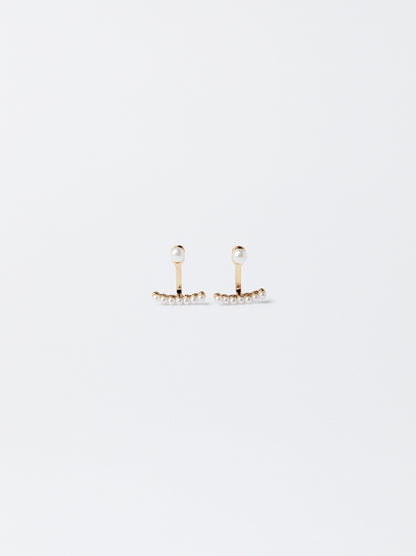 Short Faux Pearl Earrings