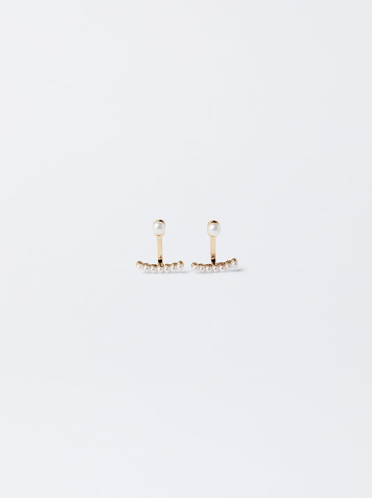 Short Faux Pearl Earrings