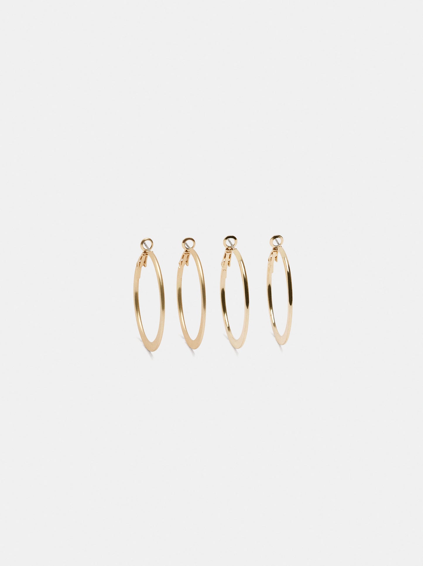 Set Of Golden Hoop Earrings