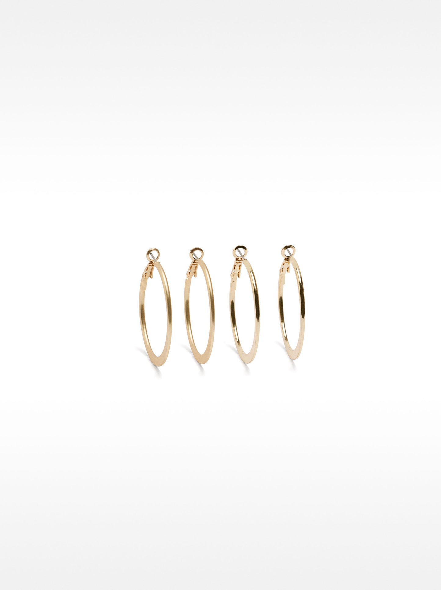 Set Of Golden Hoop Earrings