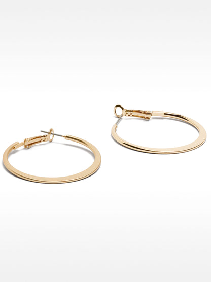 Set Of Golden Hoop Earrings