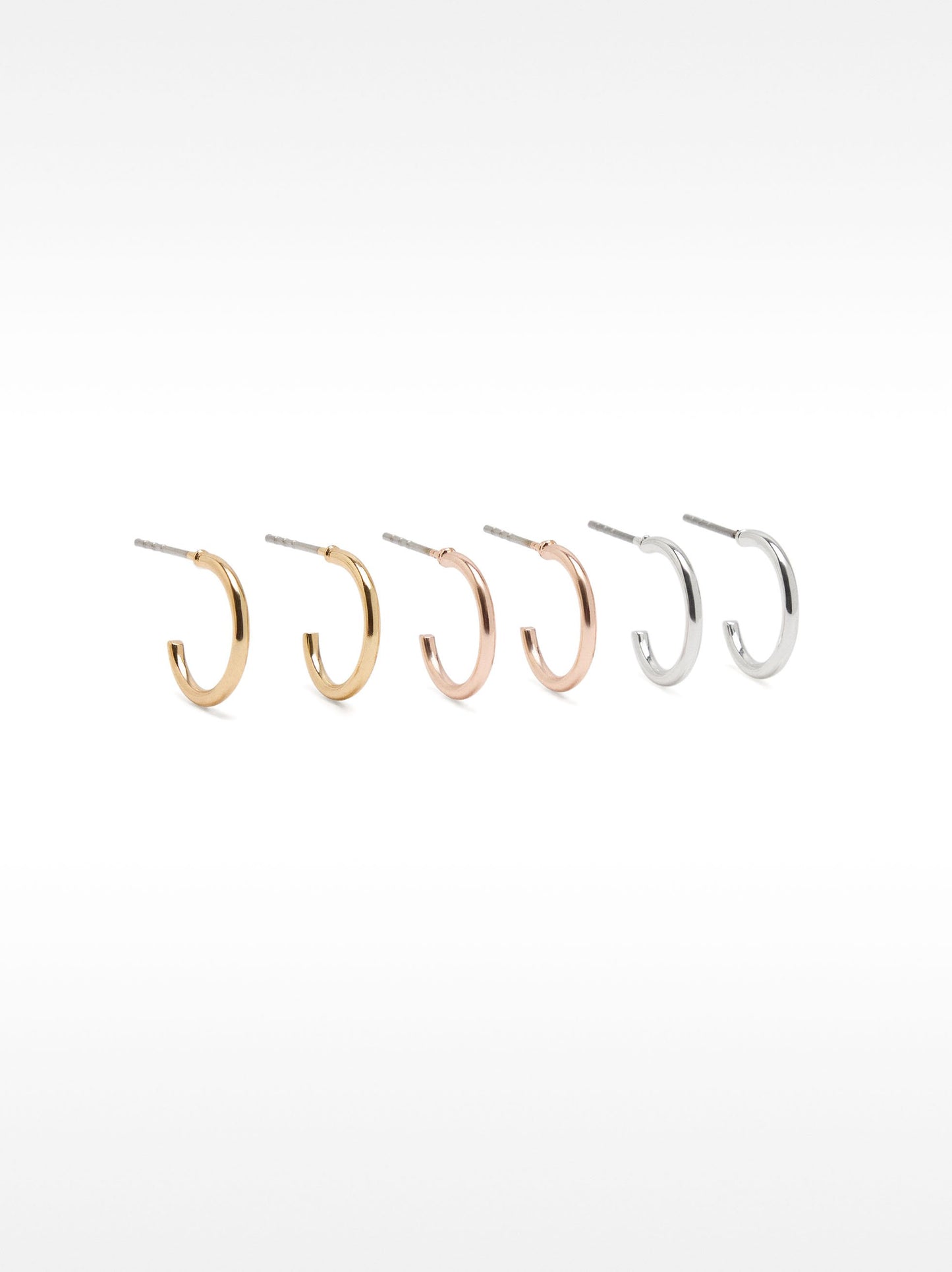 Set Of Basic Small Hoop Earrings