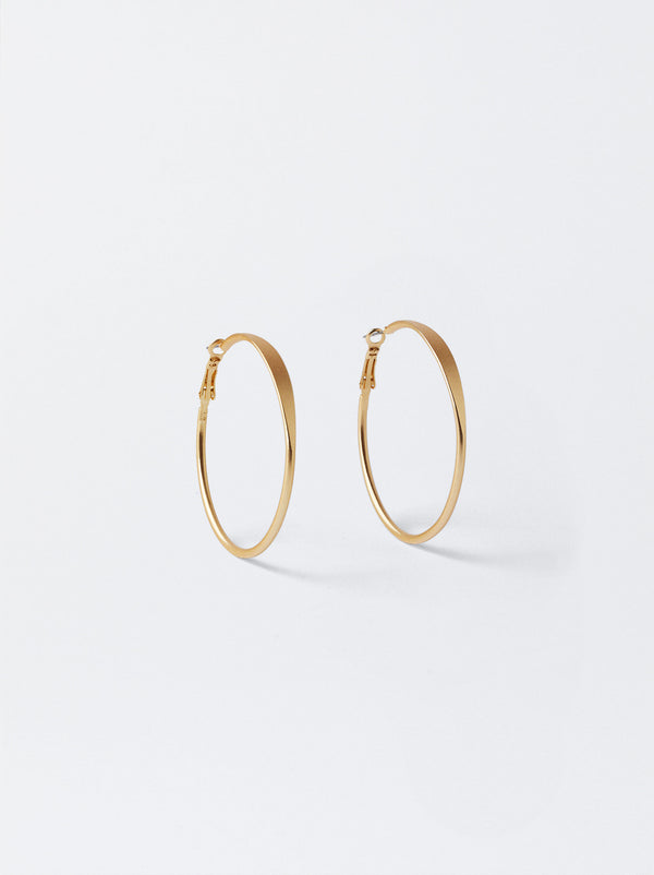 Basic Medium Hoop Earrings