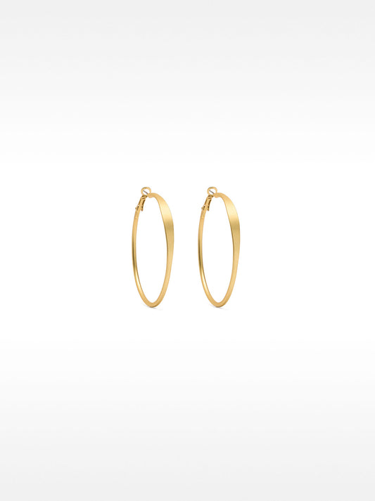 Basic Medium Hoop Earrings