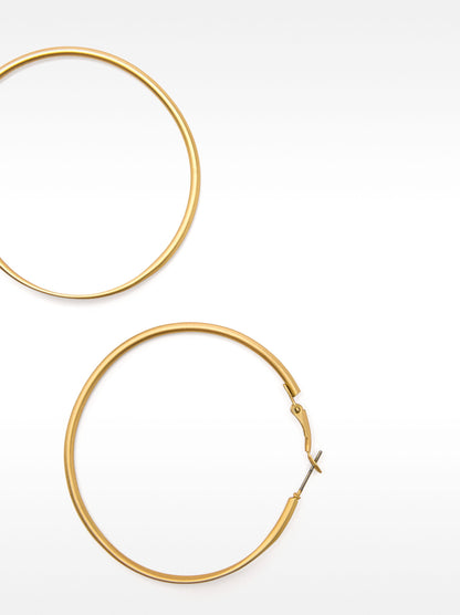 Basic Medium Hoop Earrings