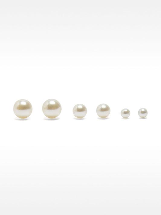 Set Of Faux Pearl Studs