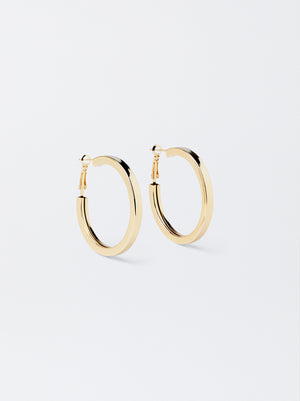 Basic Medium Hoop Earrings