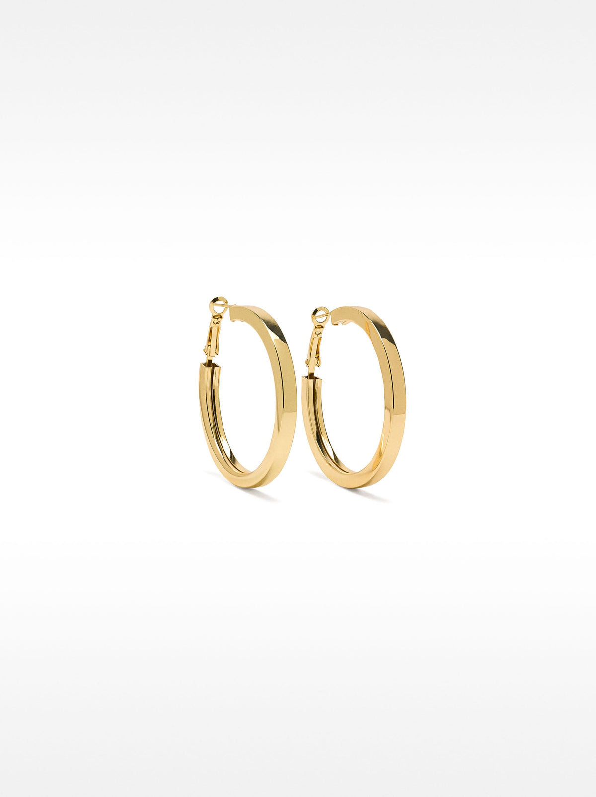 Basic Medium Hoop Earrings