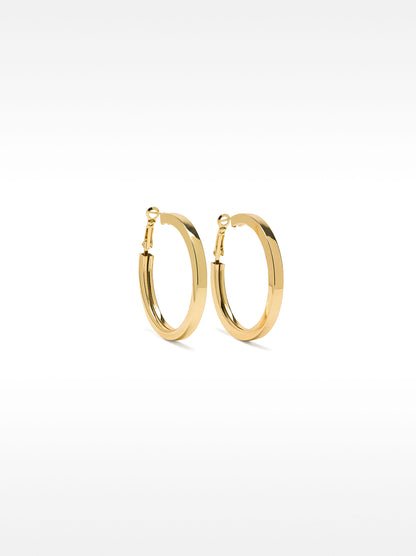Basic Medium Hoop Earrings