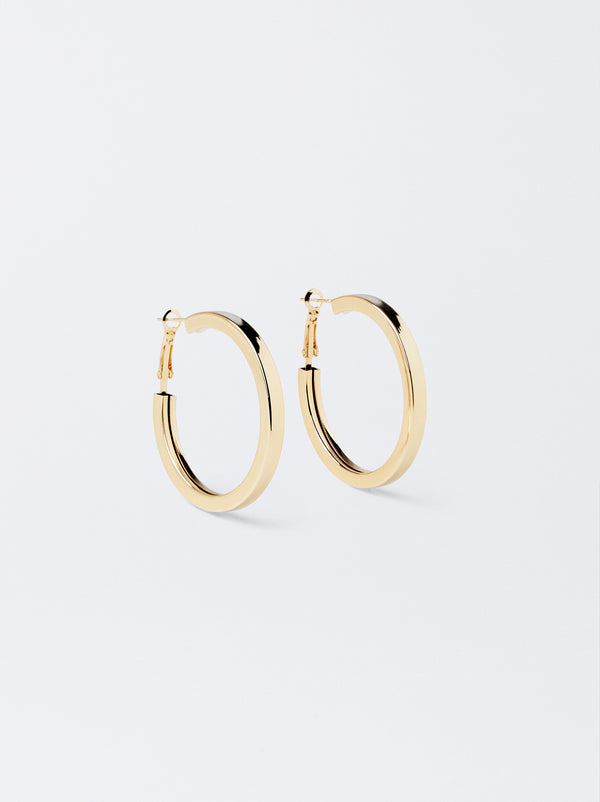 Basic Medium Hoop Earrings