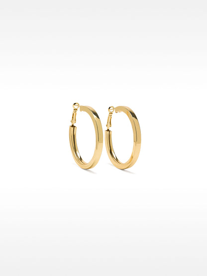 Basic Medium Hoop Earrings