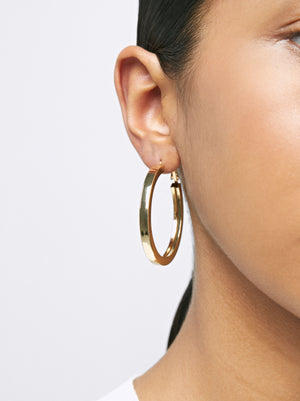 Basic Medium Hoop Earrings