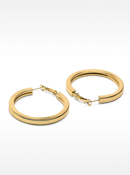 Basic Medium Hoop Earrings
