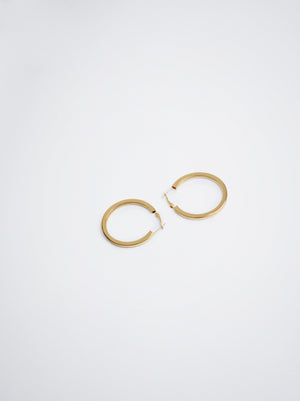 Basic Medium Hoop Earrings