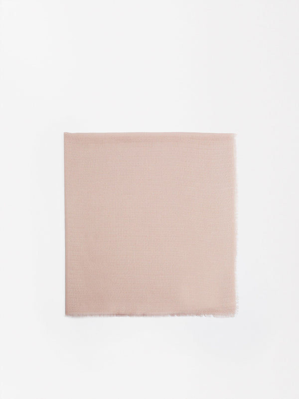 Plain Pashmina With Frayed Detailing