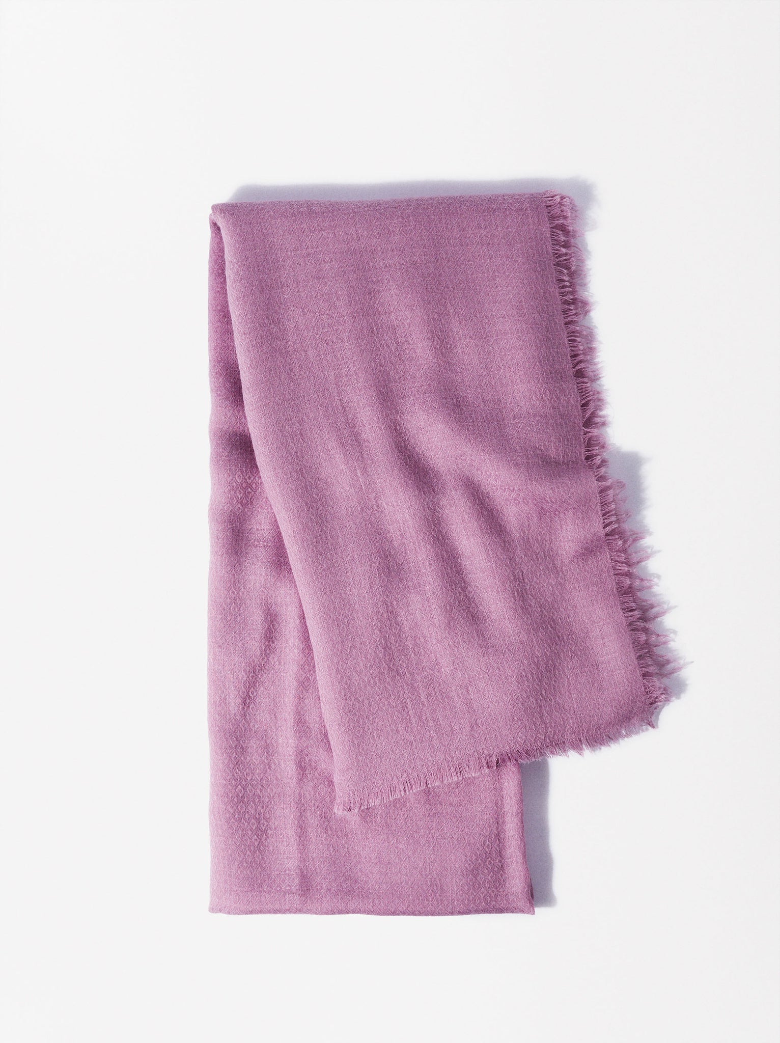 Plain Pashmina With Frayed Detailing