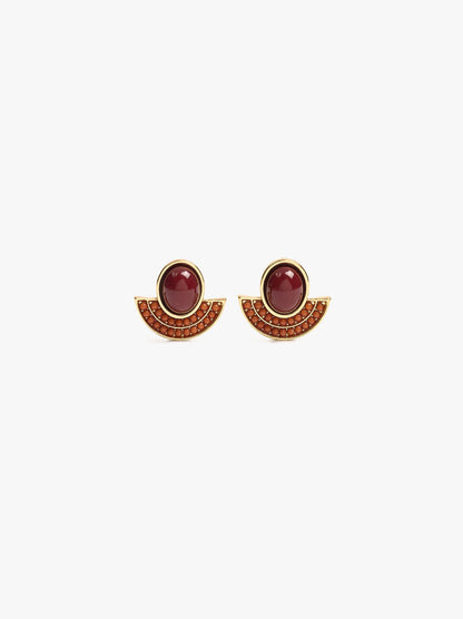 Multicolor Fan Earrings
