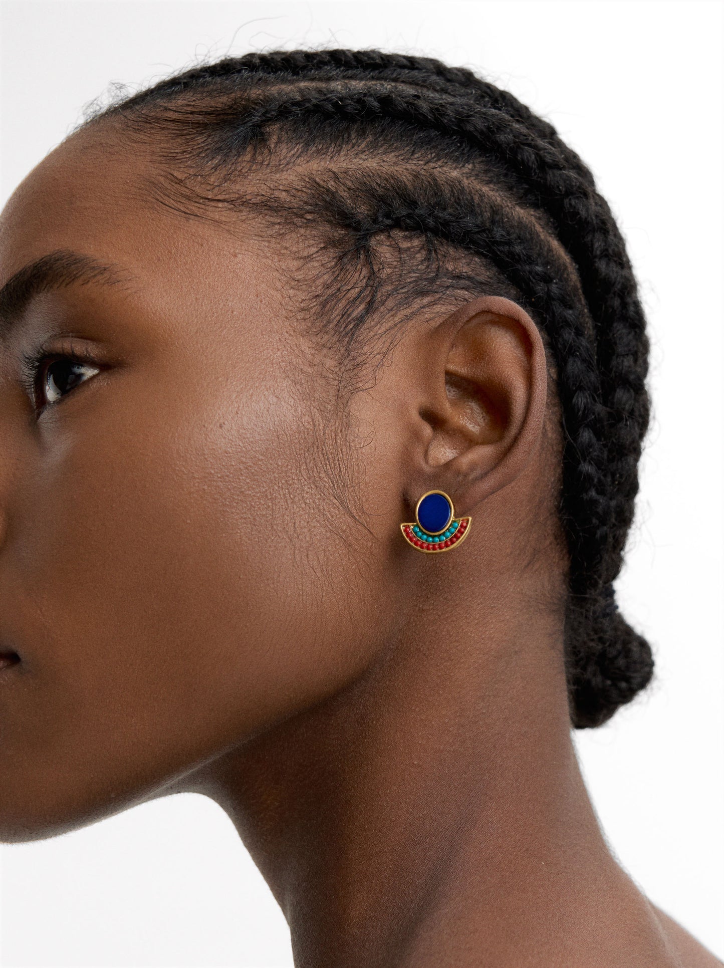 Fan-Shaped Shell Earrings