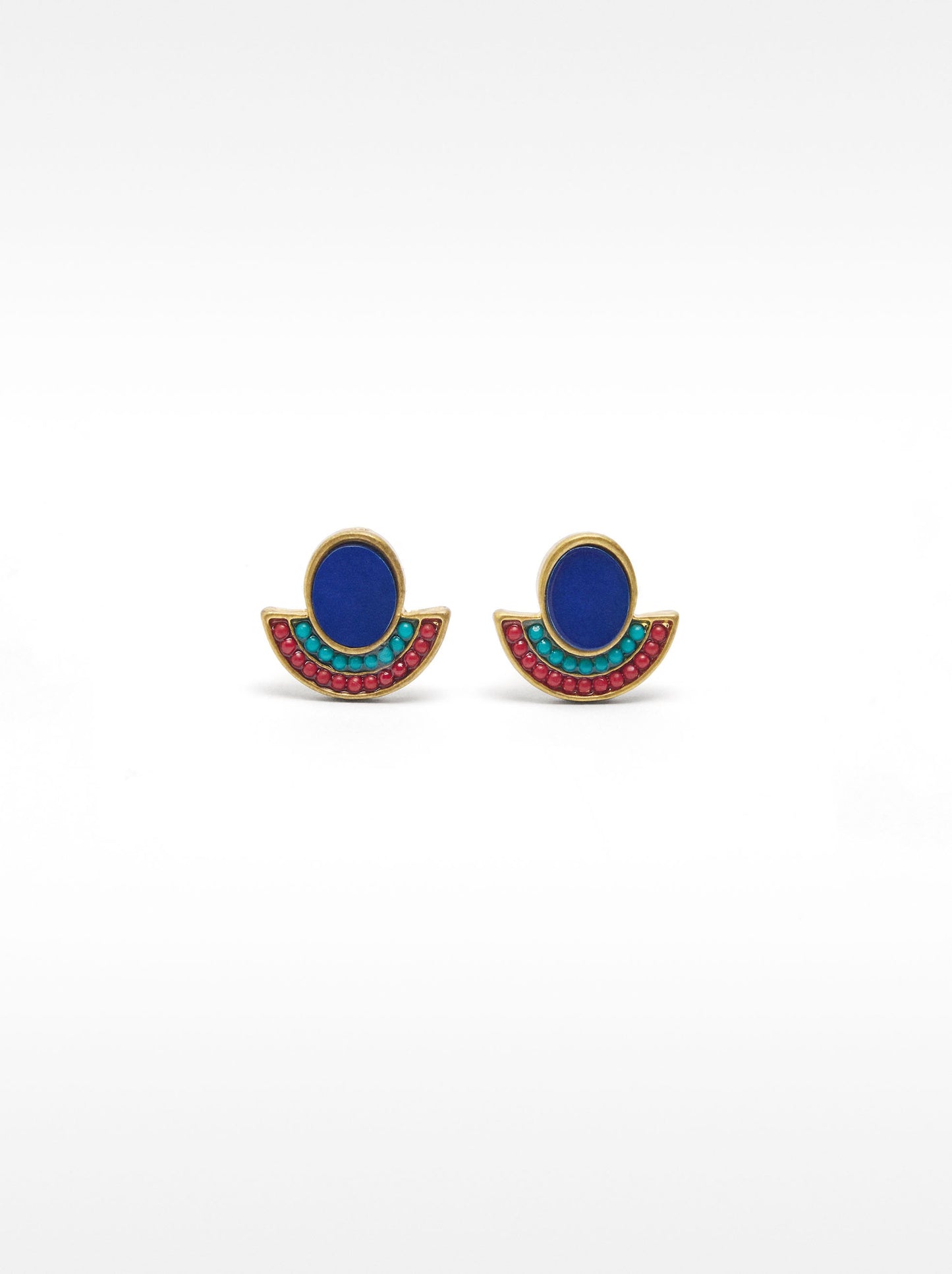 Fan-Shaped Shell Earrings