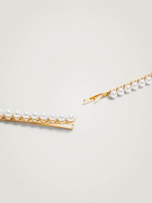 Pearl Bead Hair Slides